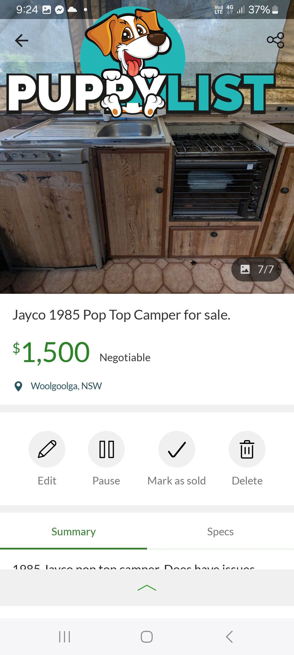 1985 Jayco DOVE
