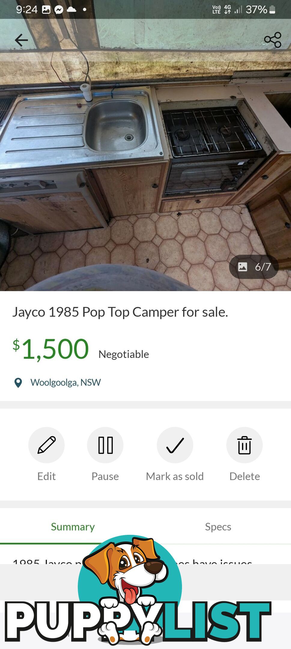 1985 Jayco DOVE