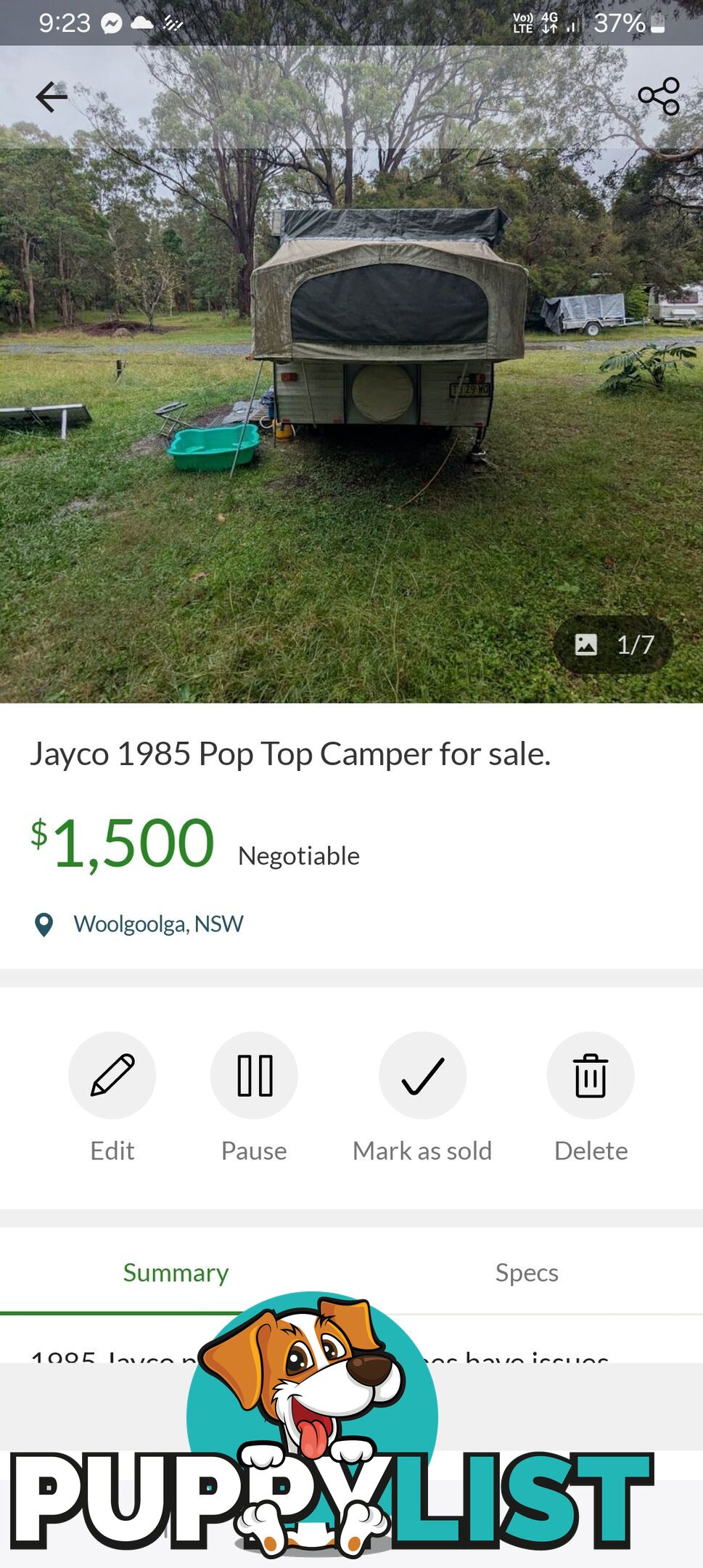 1985 Jayco DOVE