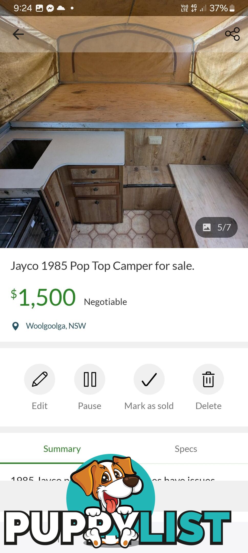 1985 Jayco DOVE