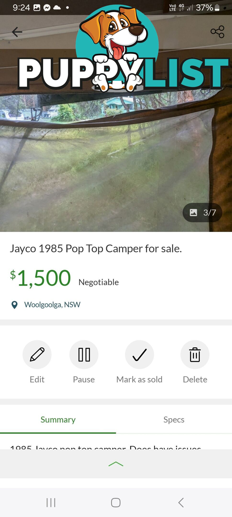 1985 Jayco DOVE