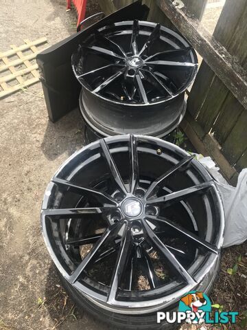 Volkswagen type F 20 inch black rims (x4) full set