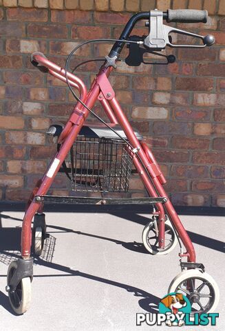 WHEELIE WALKER - GOOD BRAKES, SEAT & CARRY BASKET