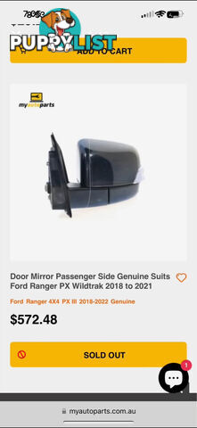 Ford ranger car mirrors left and right brand new