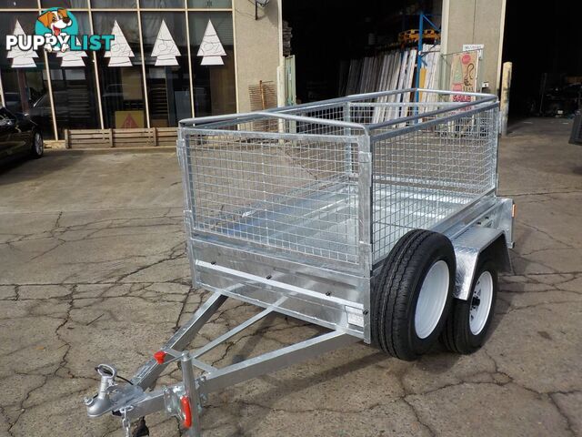 Galvanized Box Trailer with Ladder Racks (Item 93)