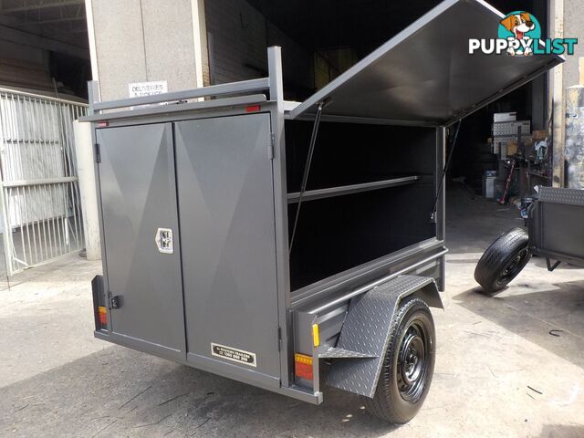 Enclosed Custom Tradesman Trailer, Single Axle with Side and Rear Gate Openings, (Item 160)