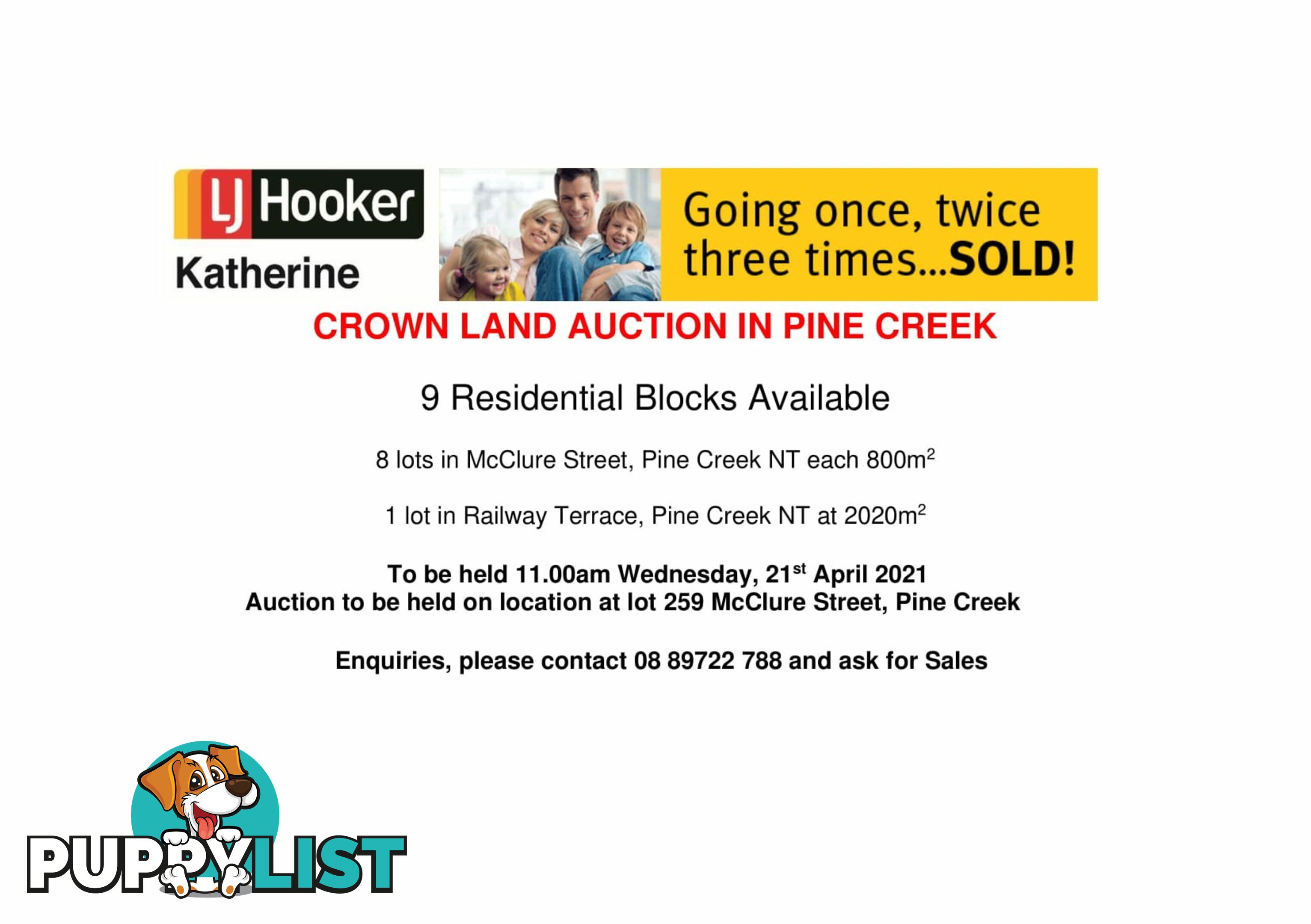 lot 259 McClure Street PINE CREEK NT 0847