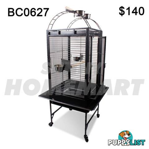 Large 140CM Black Arched Roof Pet Bird Parrot Canary Cage