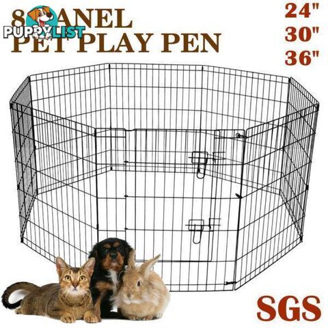 Exercise PlayPen Enclosure Dog Puppy Rabbit Cage Run Fence