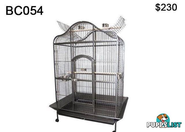 Large 183CM Parrot Aviary Bird Cage Open Perch Roof Budgie Canary