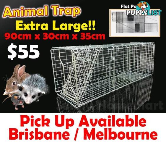 Large HUMANE LIVE ANIMAL TRAP POSSUM RATS CAT RABBIT HARE CATCHER