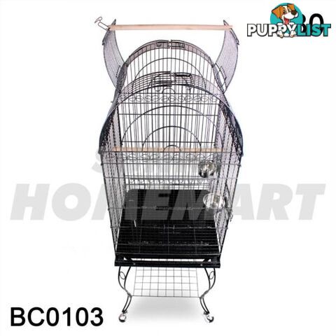 Large 152CM Black Arched Roof Pet Bird Parrot Canary Cage