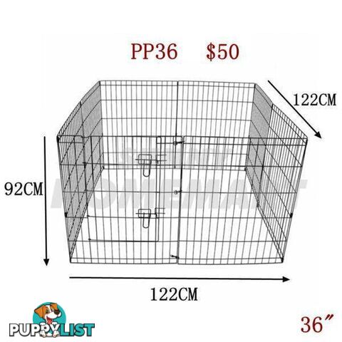 36"Playpen Dog Cat Puppy Rabbit PET Exercise 8 Panel Enclosure