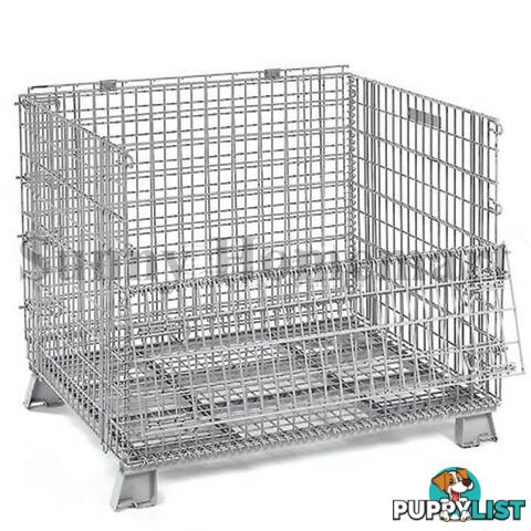 COLLAPSIBLE STACKABLE FOLDING WIRE MESH STILLAGE BASKET WAREHOUSE