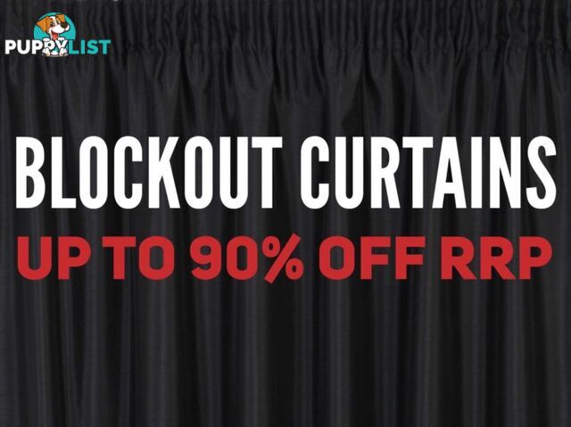 BLOCKOUT CURTAINS - UP TO 90% OFF RRP