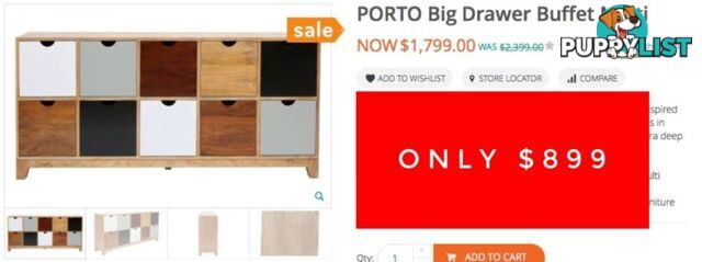 PORTO BIG DRAWER BUFFET