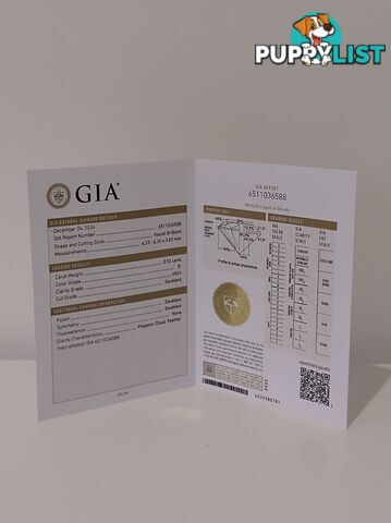 Diamond Natural 0.92ct  VVS1 Brilliant Cut Grade D Certified GIA Certificate