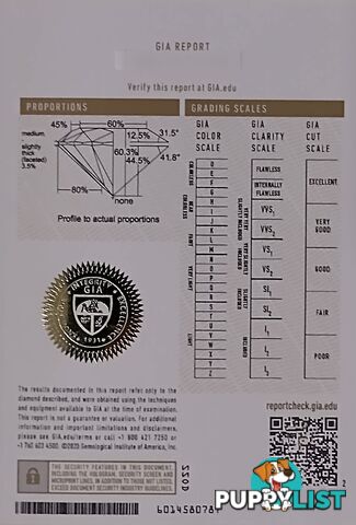 Diamond Natural 0.92ct  VVS1 Brilliant Cut Grade D Certified GIA Certificate