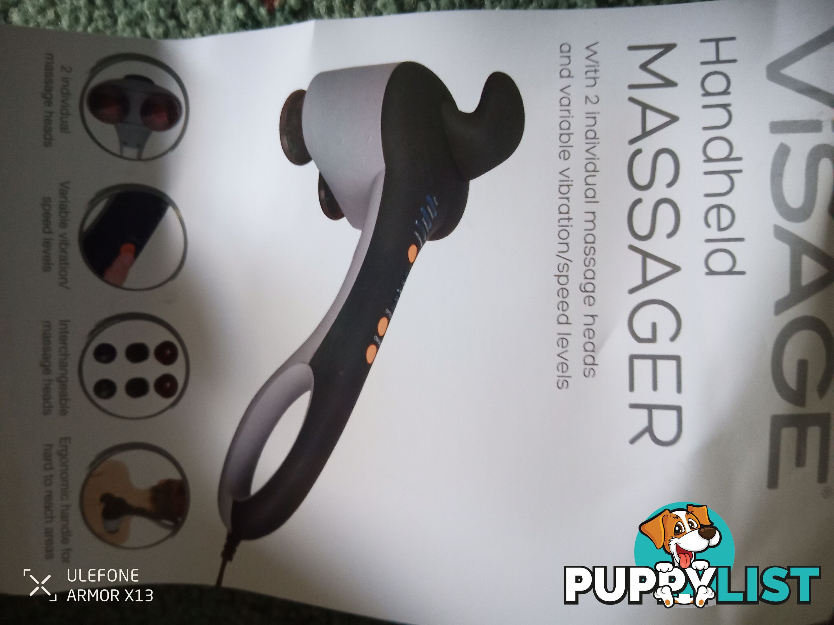 Visage handheld massager with variety.