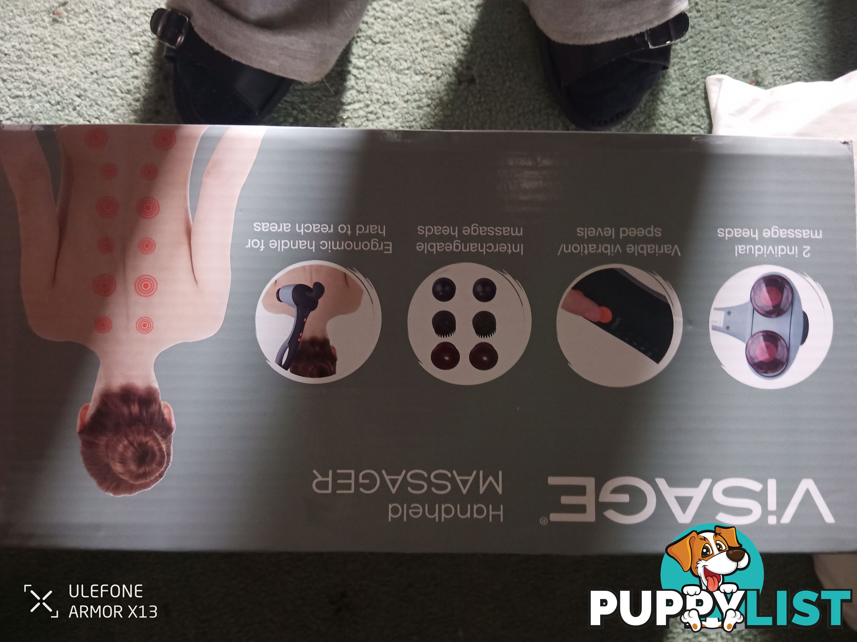 Visage handheld massager with variety.