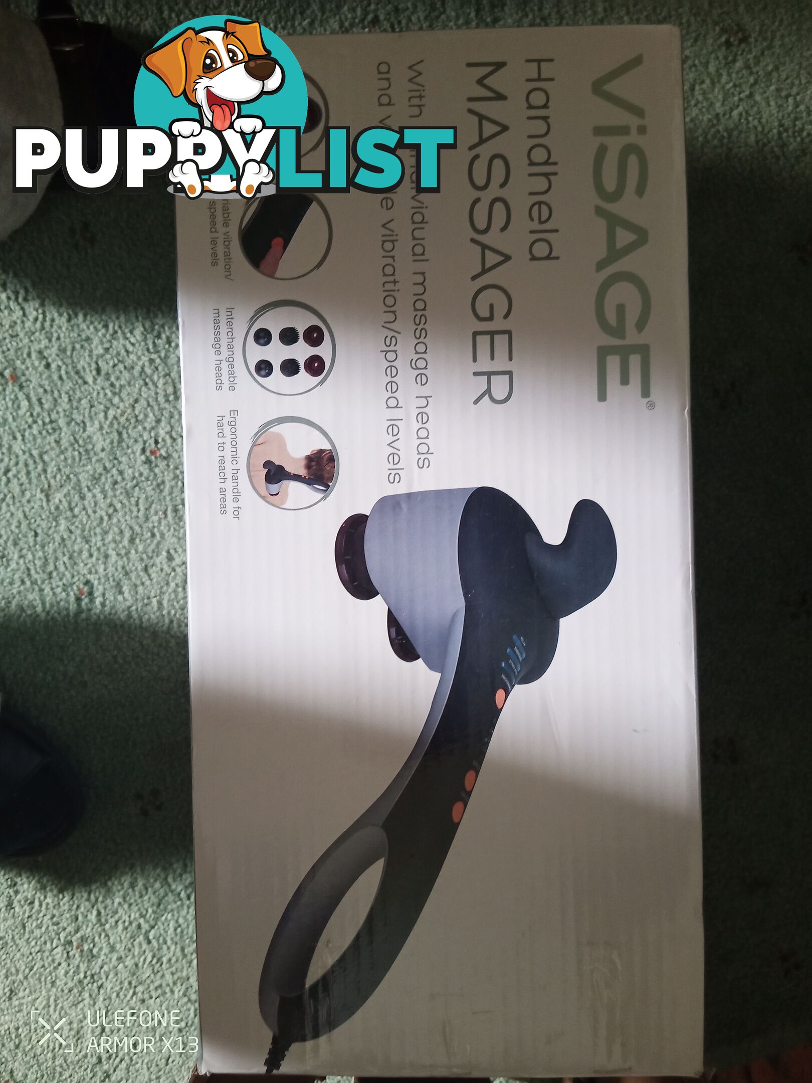 Visage handheld massager with variety.