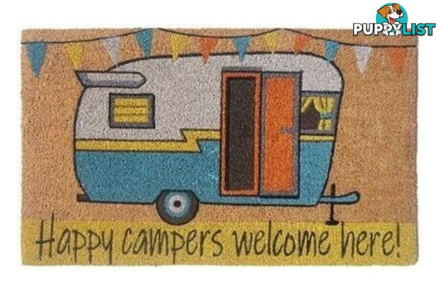 Caravan RV Door Mat Happy Campers Welcome