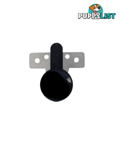 Pushout window Knob Lock With Metal Plate - Black