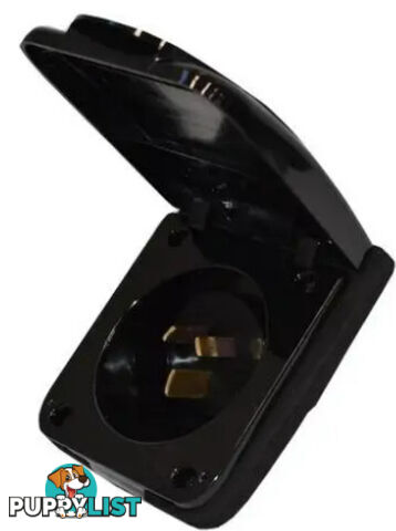 15AMP Power Inlet Socket Black