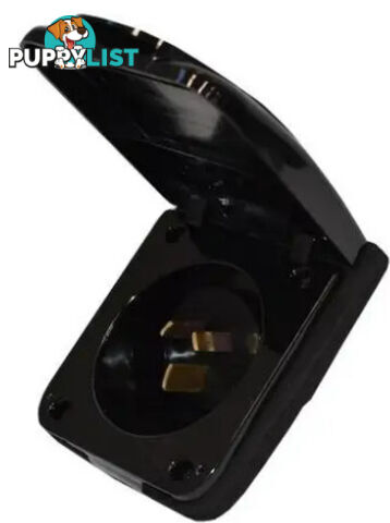 15AMP Power Inlet Socket Black