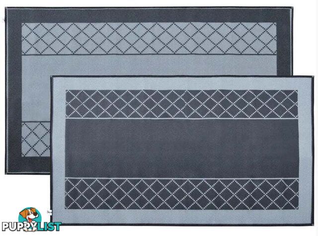 ACM Annex Mat (Crisscross/Plain Centre) Grey/Black