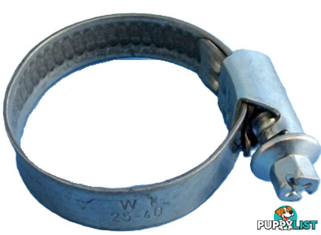 Hose Clamp 25-40mm wormdrive all zinc finish