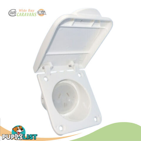 Power Outlet Socket 10A in White