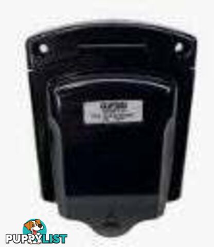 Clipsal Power Inlet, 15amp, Weatherproof Lid, BLACK