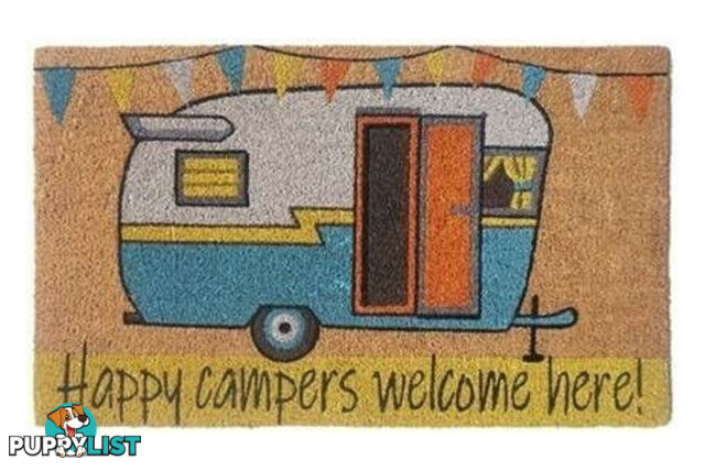 Caravan RV Door Mat Happy Campers Welcome