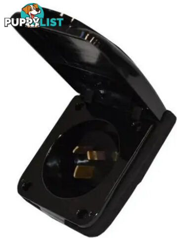 15AMP Power Inlet Socket Black