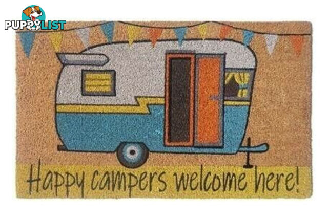 Caravan RV Door Mat Happy Campers Welcome