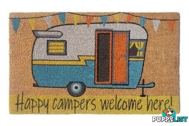 Caravan RV Door Mat Happy Campers Welcome