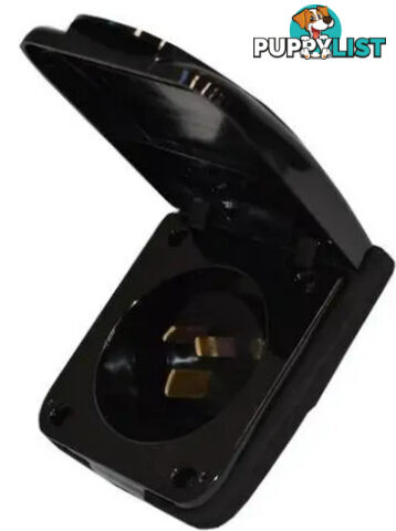 15AMP Power Inlet Socket Black