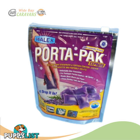 Walex Porta-Pak Express Lavender - Flush or Waste Tank Drop-In - 15 Sachets