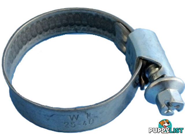 Hose Clamp 25-40mm wormdrive all zinc finish