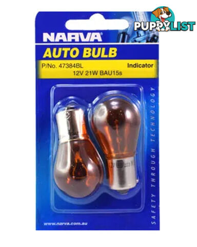 12V 21W BAU 15s Bulb Blister Pack (47384BL)