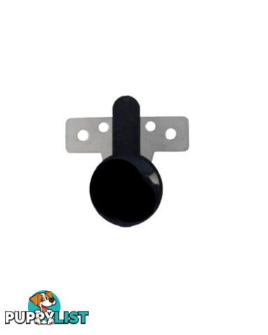 Pushout window Knob Lock With Metal Plate - Black