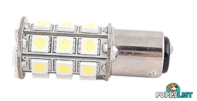 LED - BA15D Double Contact Bulb, 250 Lumens, Parallel Pins, Cool White LEDs