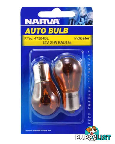 12V 21W BAU 15s Bulb Blister Pack (47384BL)