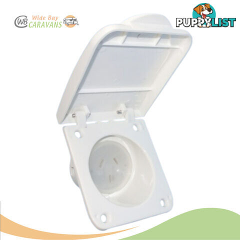 Power Outlet Socket 10A in White