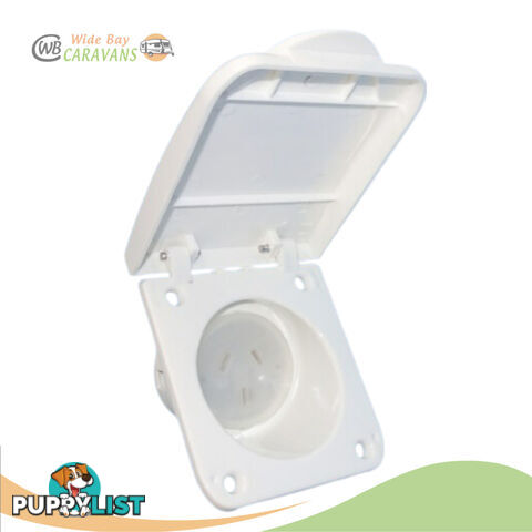 Power Outlet Socket 10A in White