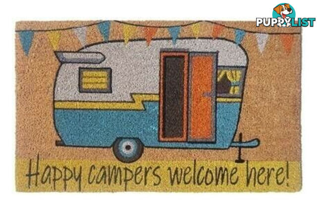 Caravan RV Door Mat Happy Campers Welcome