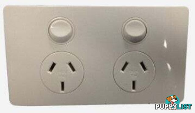 CMS Power Outlet Double Natural White