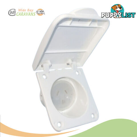 Power Outlet Socket 10A in White