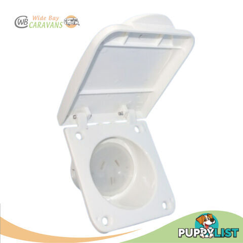 Power Outlet Socket 10A in White